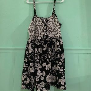 Black and white floral dress